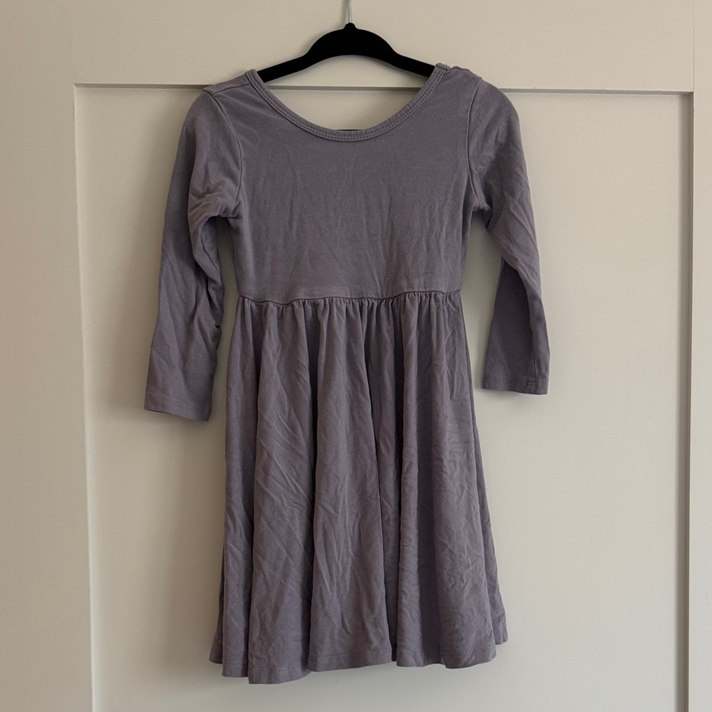 Kyte Baby Twirl Dress Long Sleeve in Haze